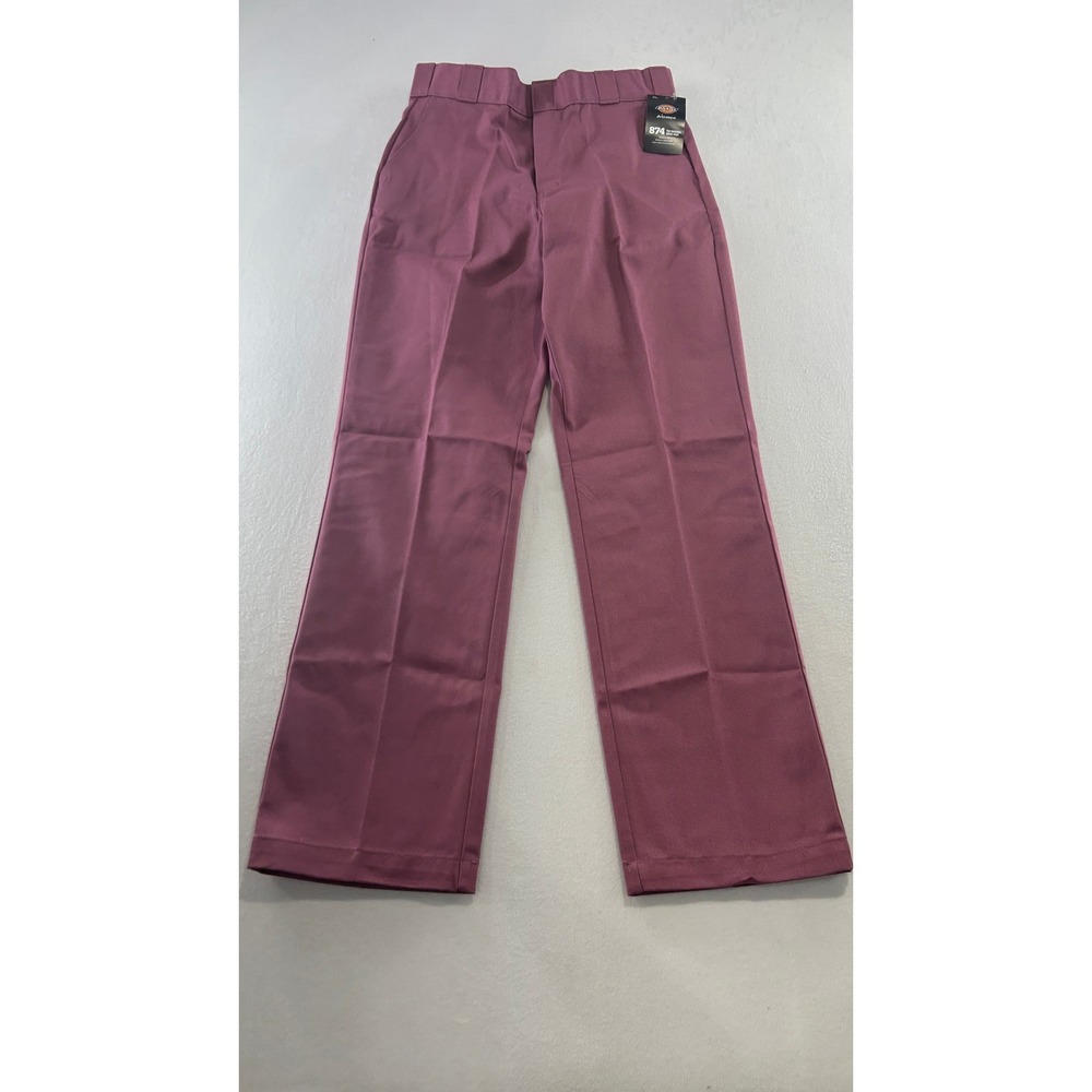 Dickies 874 Original Work Pants Mauve Pink Womens 10L High Rise Straight
